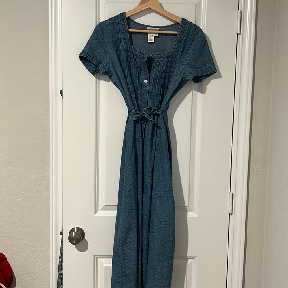 Coldwater Creek Vintage Soft Denim Button Up Dress